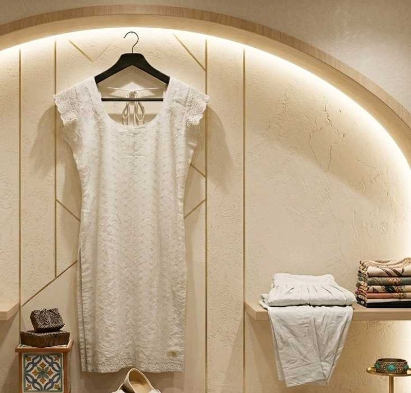 Elegant White Chikankari Kurta set with pocket