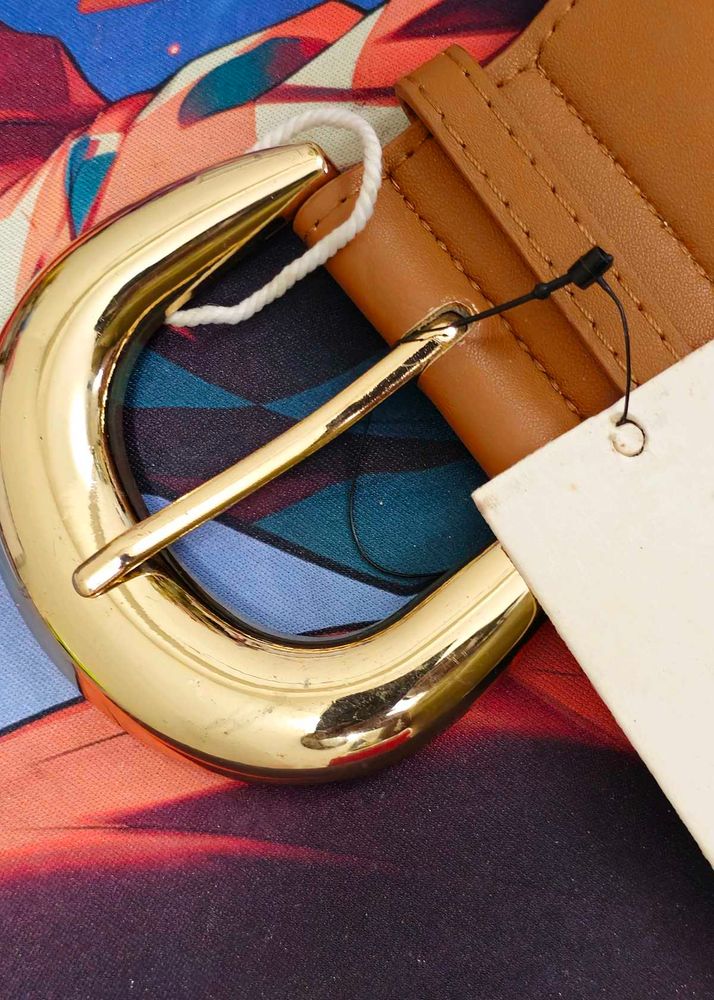 AND Belt with Gold Buckle