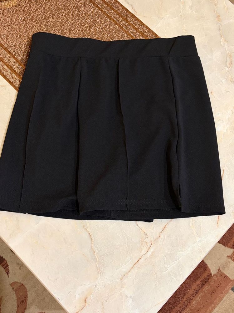 black shorts