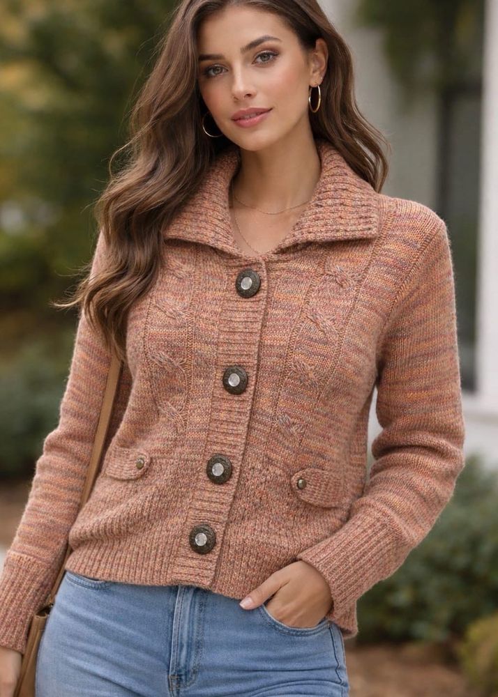 Warm Knit Button-Up Cardigan
