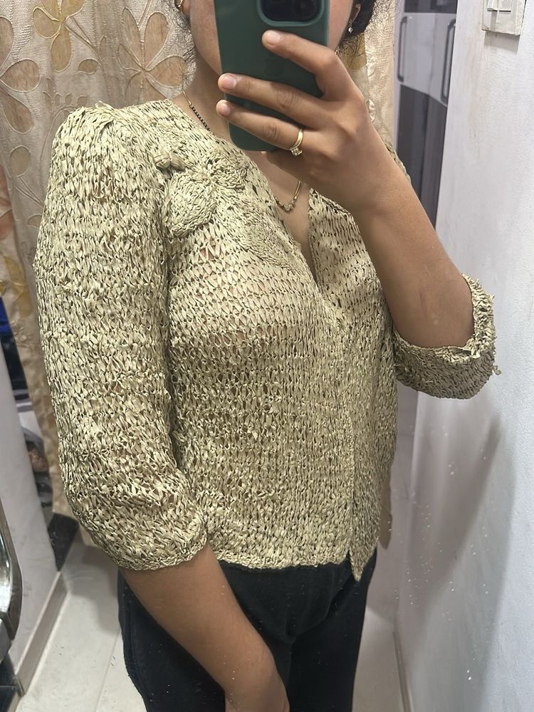 Chic Textured Cropped jacket