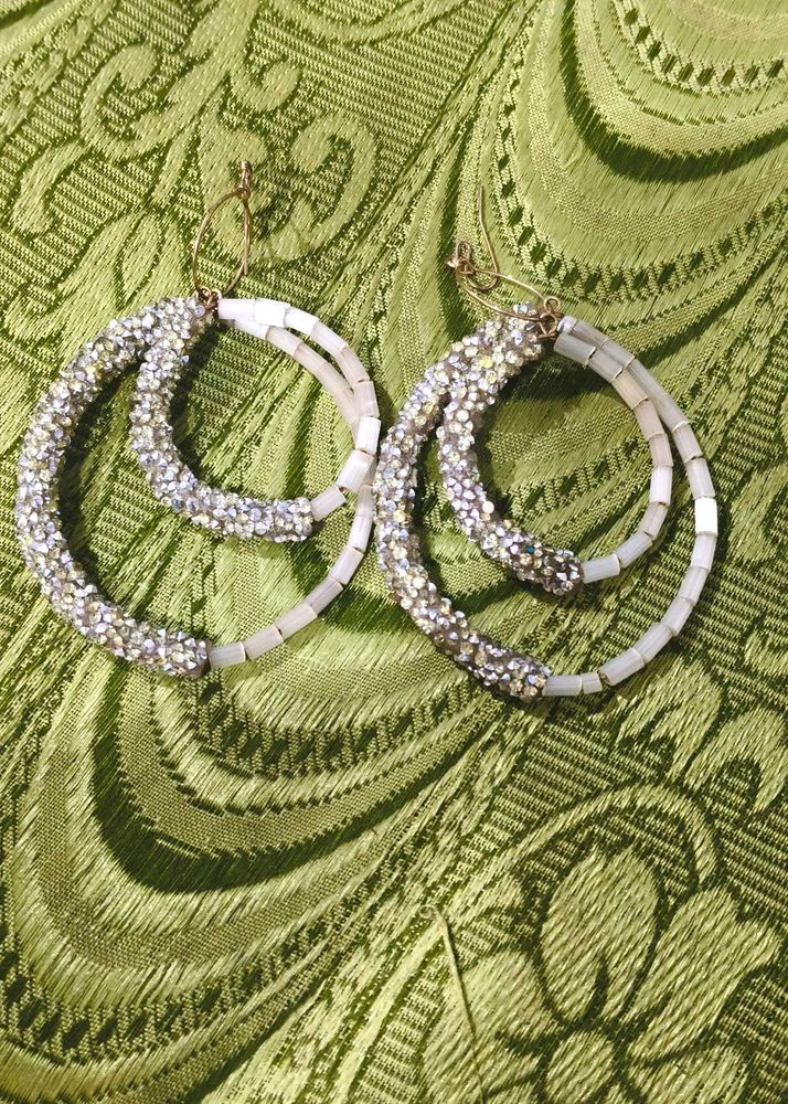 Sparkling Circle Dangle Earrings