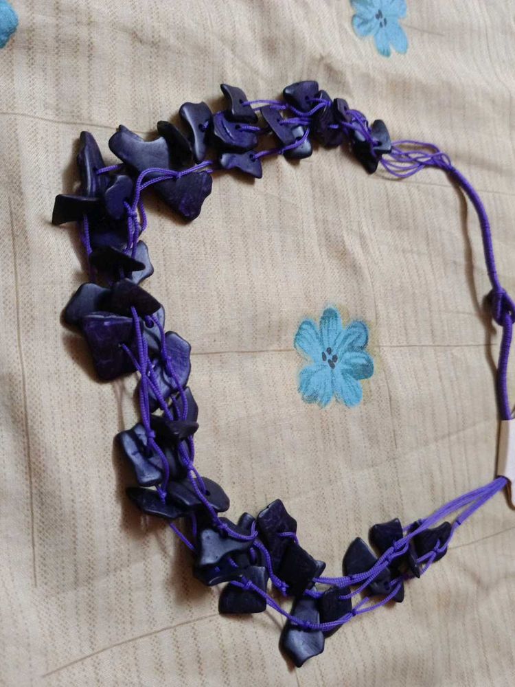 Unique Purple Beaded Necklace