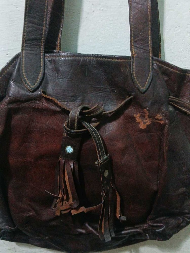 Vintage Leather Hobo Bag