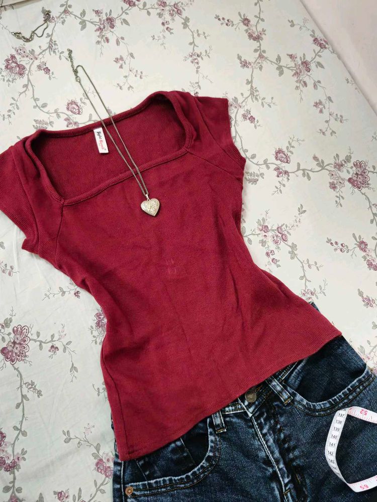 Chic Square Neck Top