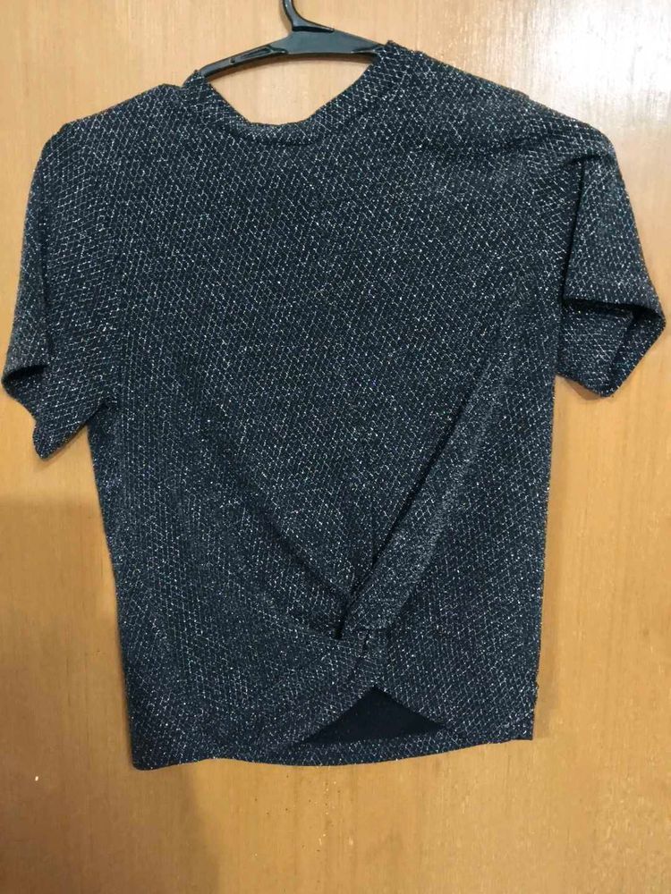 Sparkly Twist Front Top