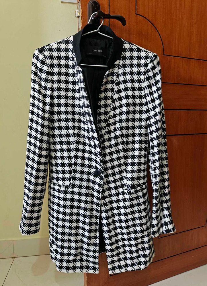Zara Houndstooth Blazer
