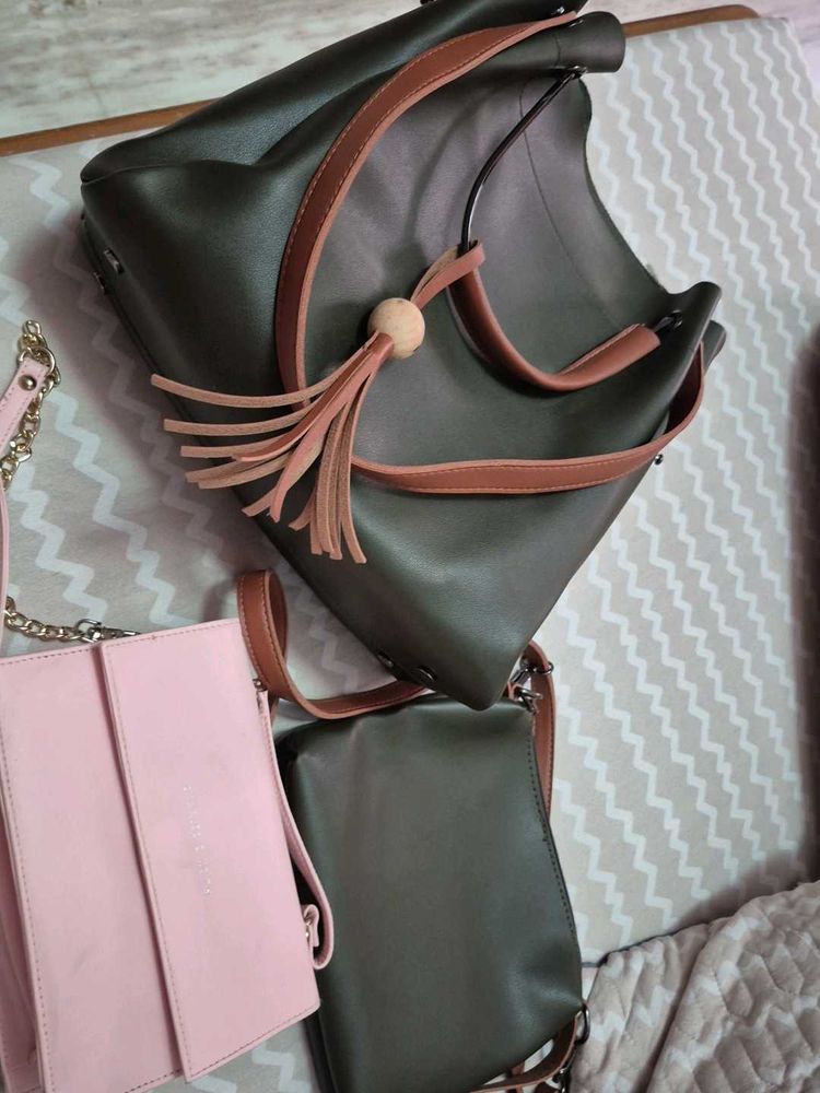 combo of Stylish Handbag &amp; Shoulder Bag