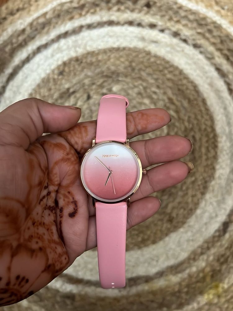 Stylish Pink Ombre Dial Watch