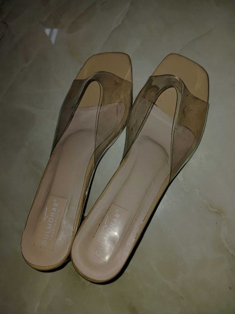transparent heels