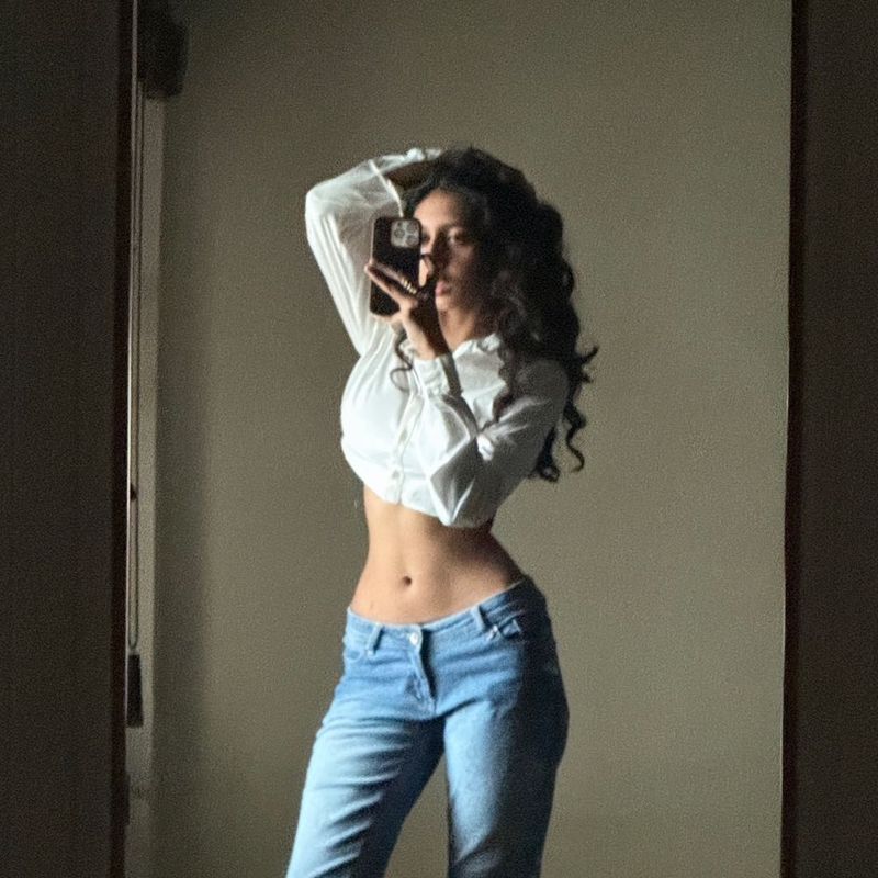 White Cropped Button-Up Shirt