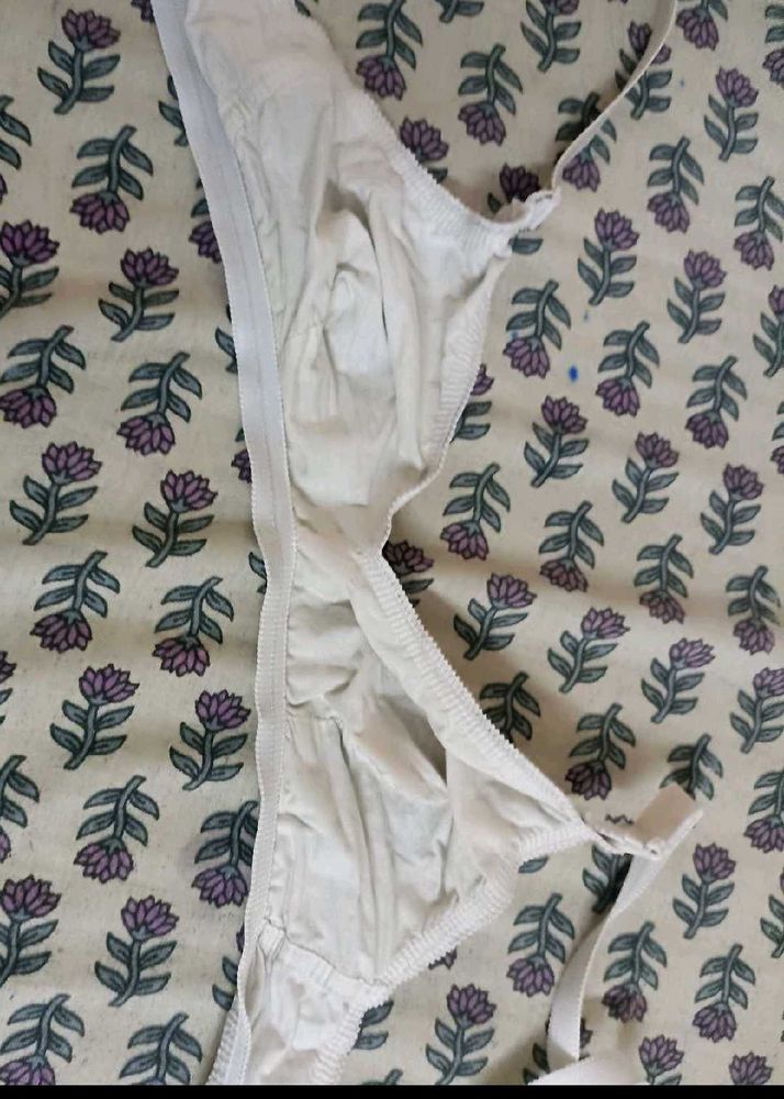 2 Used White Cotton Bra