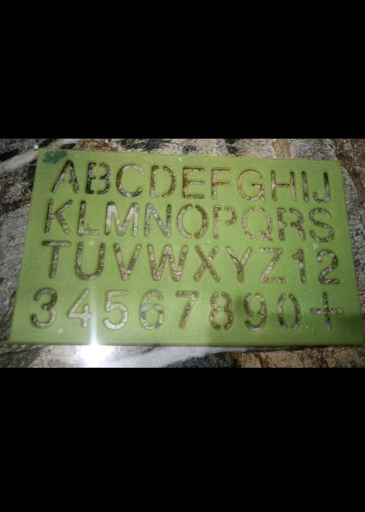 Vintage Alphabet &amp; Number Stencil Set