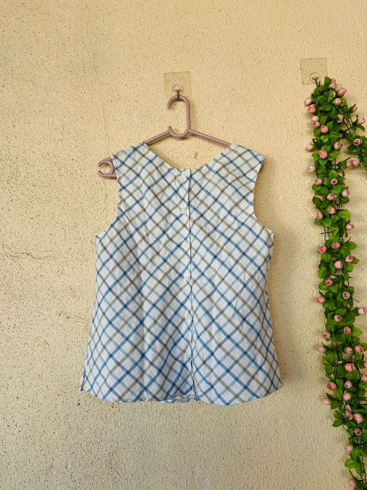Checkered Sleeveless Top