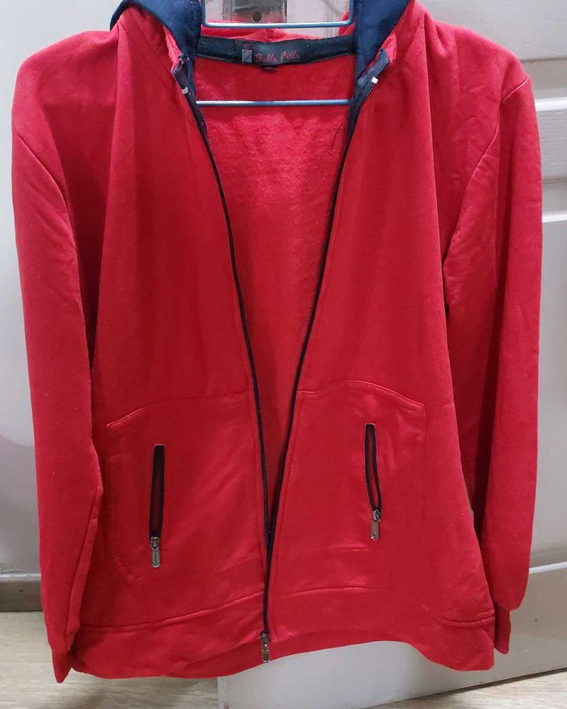 Red Zip-Up Hoodie