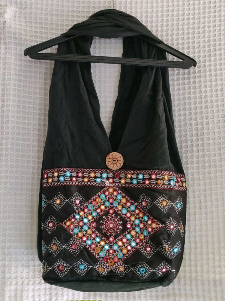 Bohemian Embroidered Sling Bag