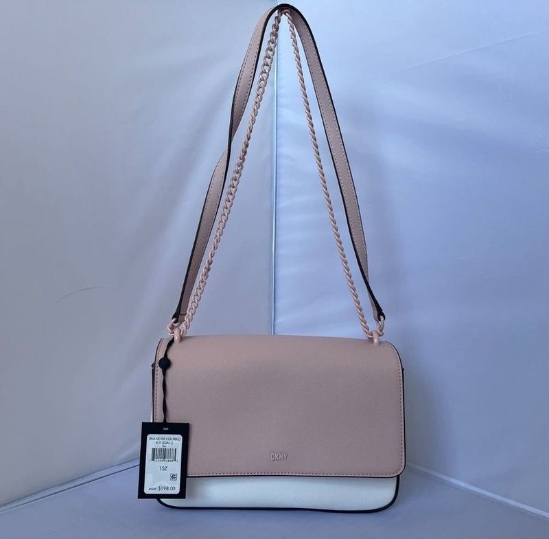 DKNY Pink &amp; White Crossbody Bag