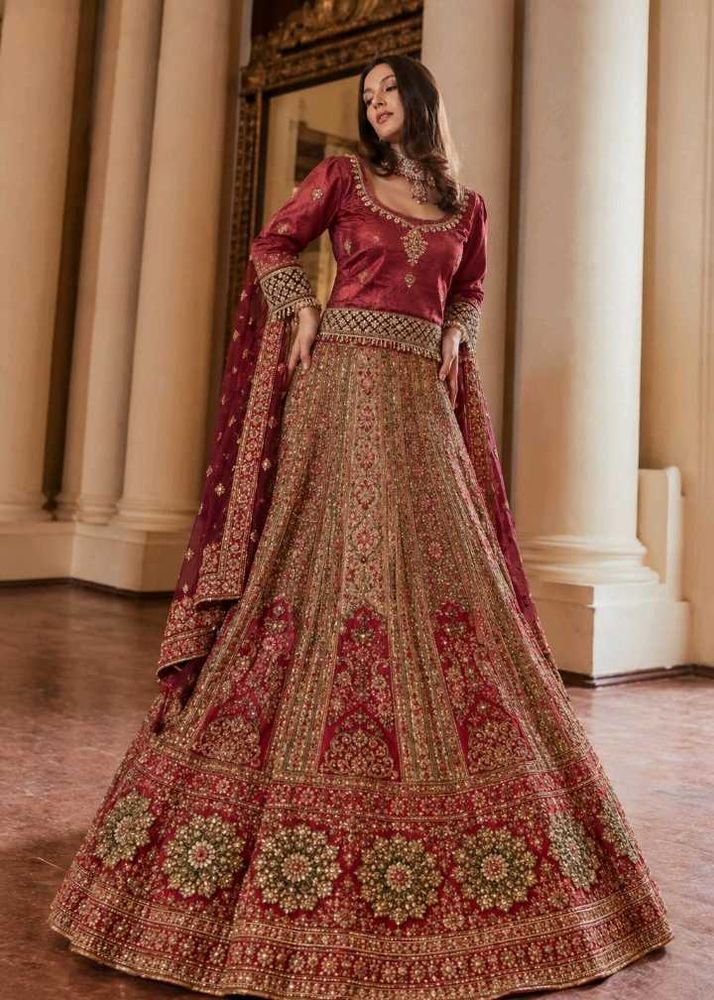 ❤heavy diamond work Bridal style lehnga choli❤