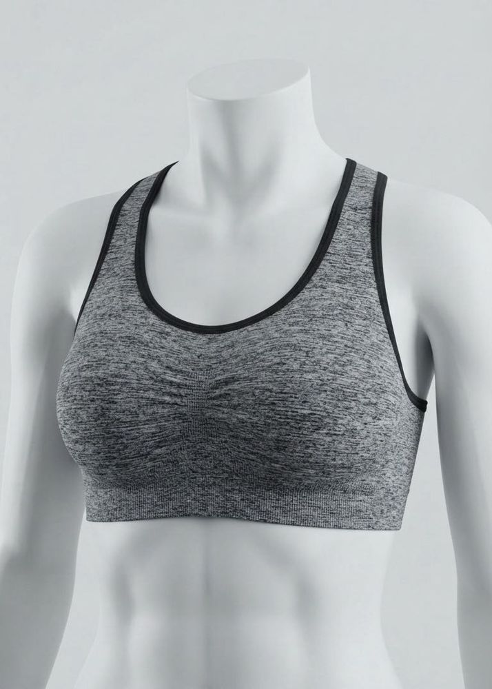 Comfortable Grey and black Sports Bra