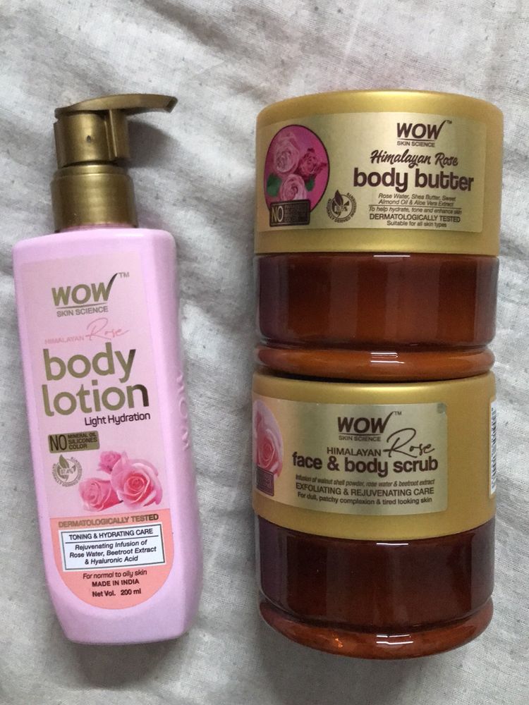 Wow Body Lotion + Scrub + Butter