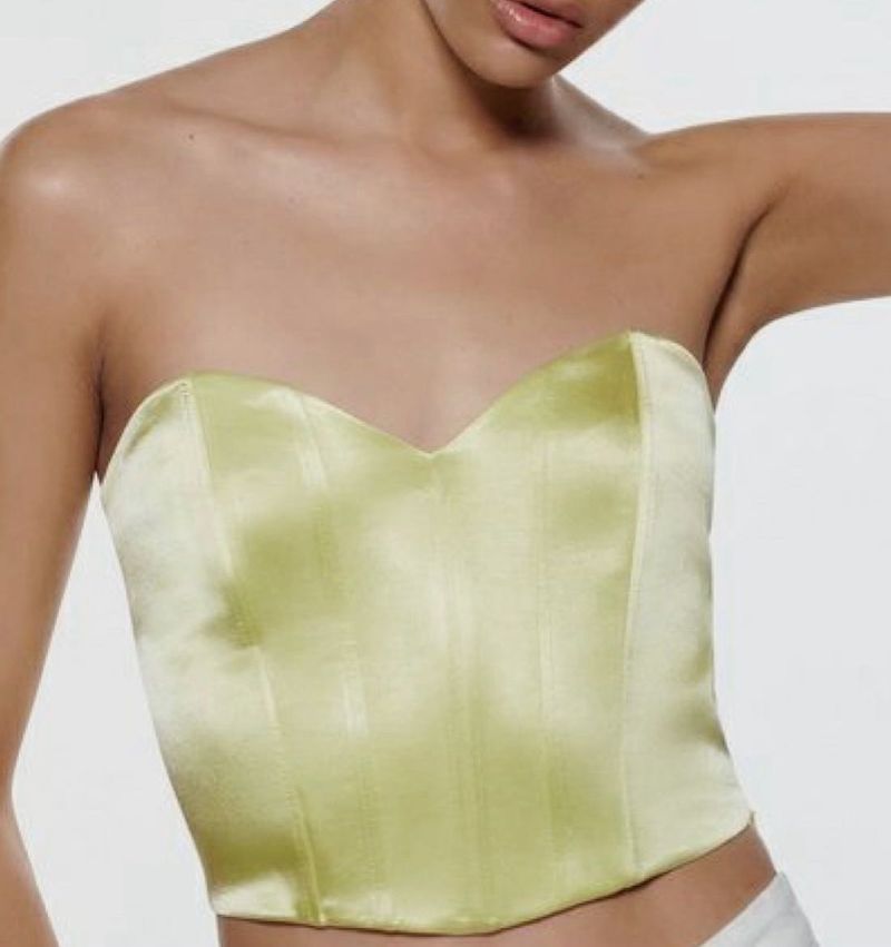 Zara Lime Green Corset Top