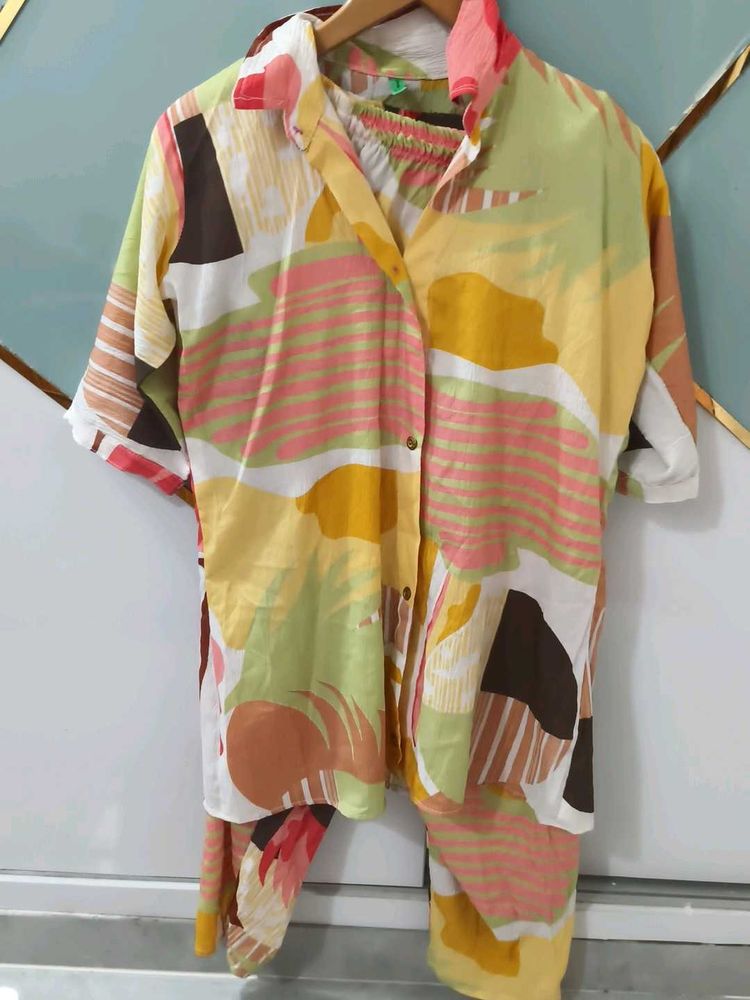 Colorful Abstract Print Matching Set