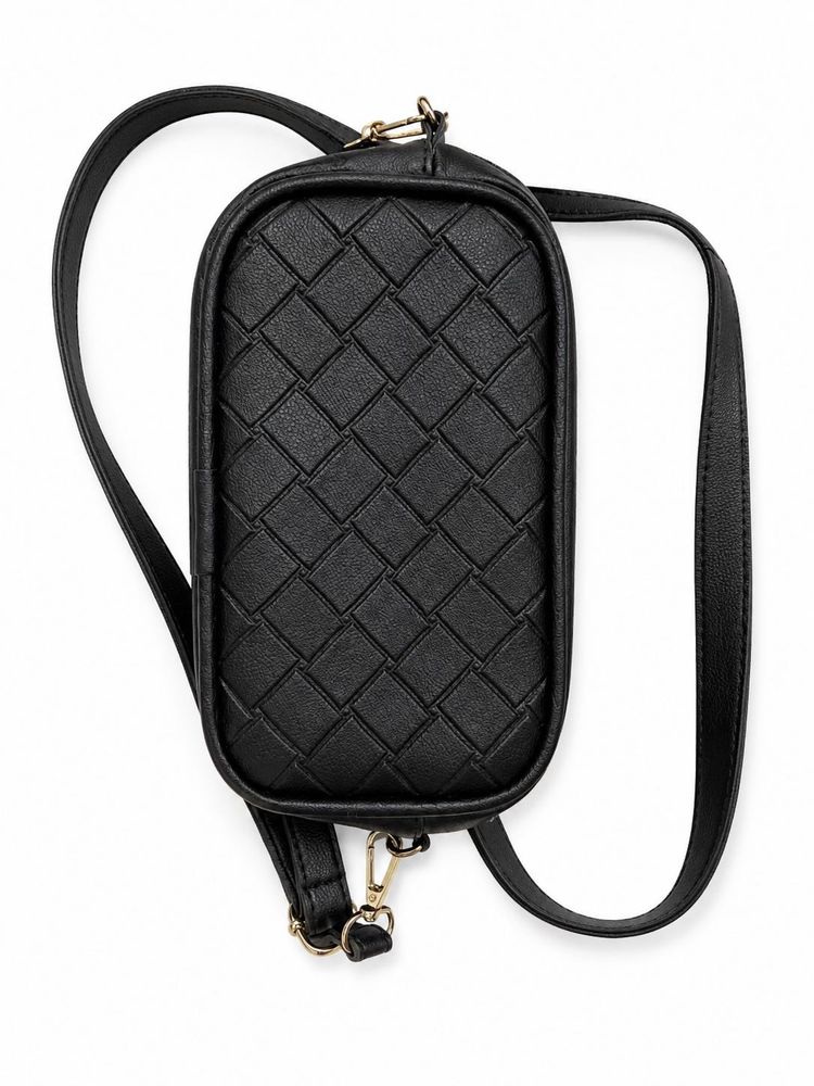 Chic Woven Crossbody Phone Bag