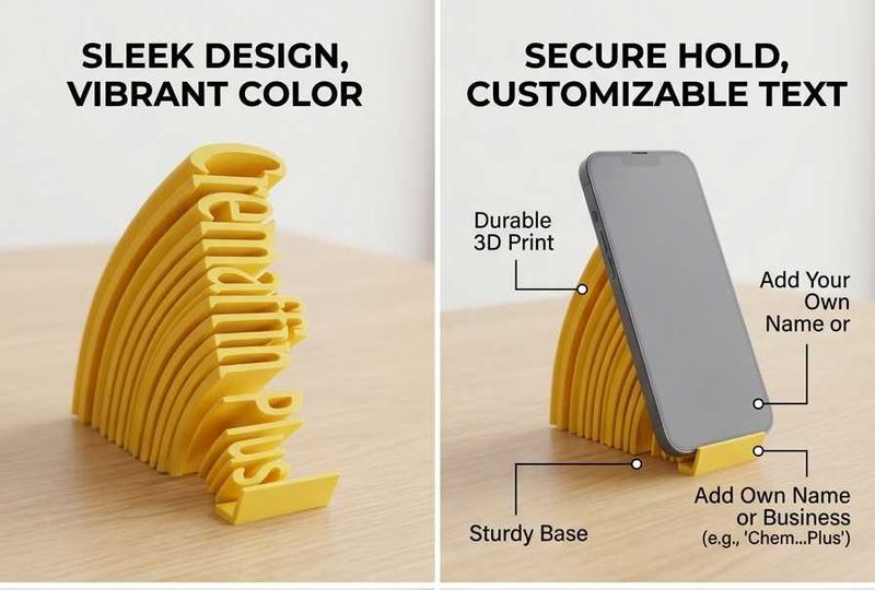Customizable 3D Printed Phone Stand
