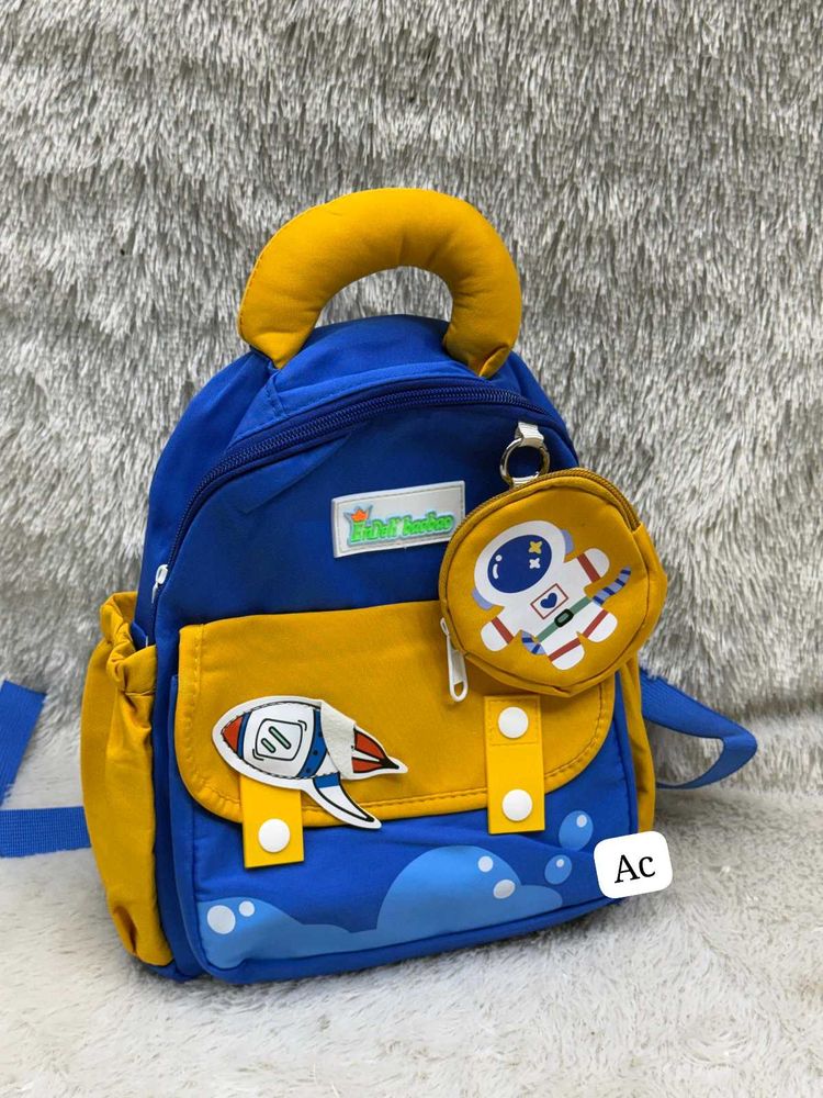 Cute Rocket Backpack with Detachable Pouch