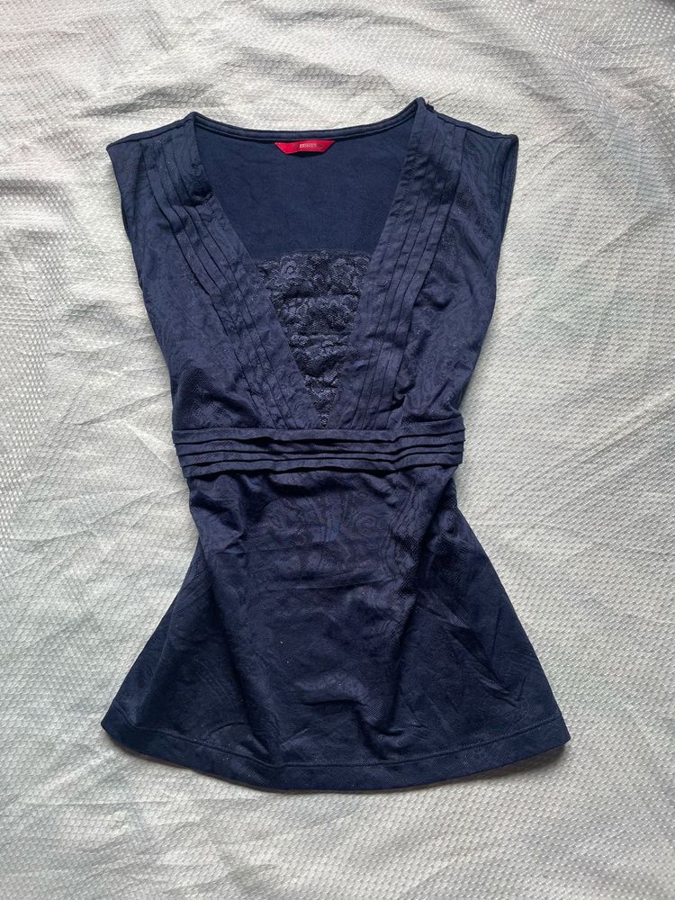 Navy blue Y2K top