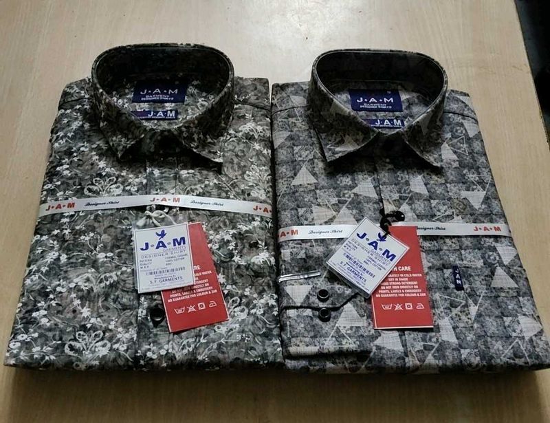 Stylish JAM Men's Printed Shirts (Set of 2)