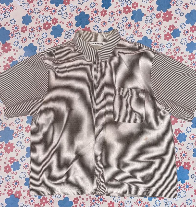 Chancechance Striped Button-Up Shirt