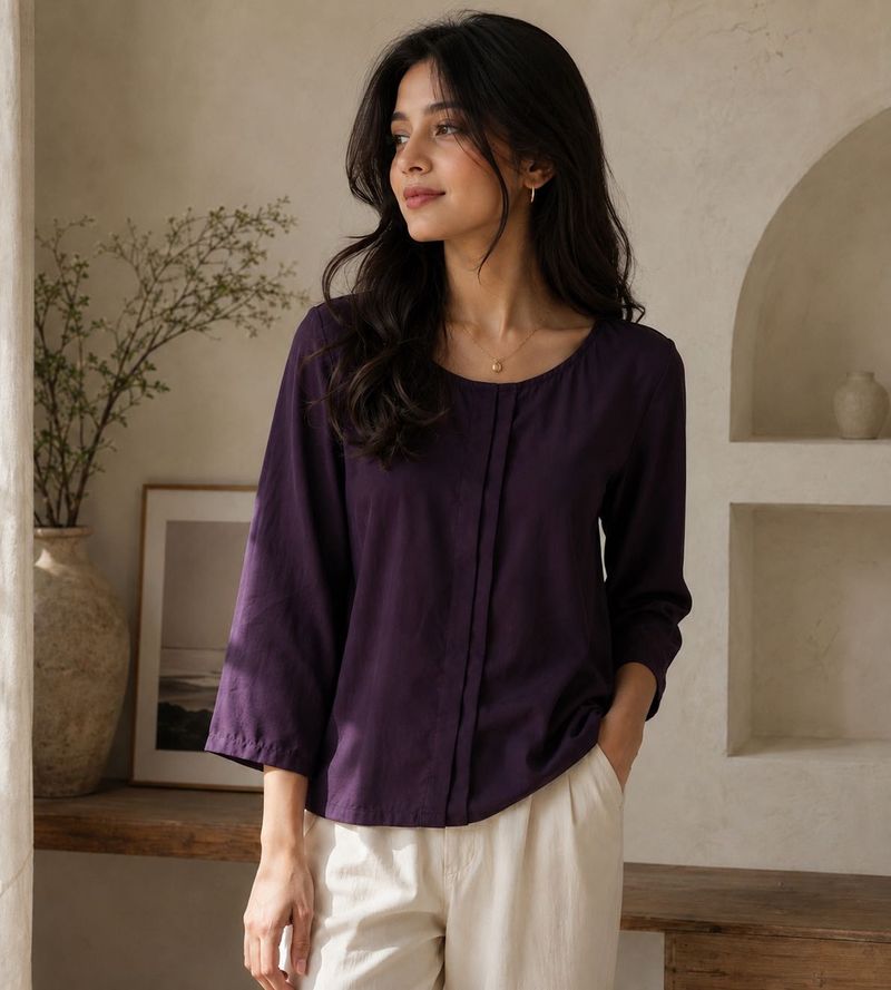 Inocencia Solid Purple Top