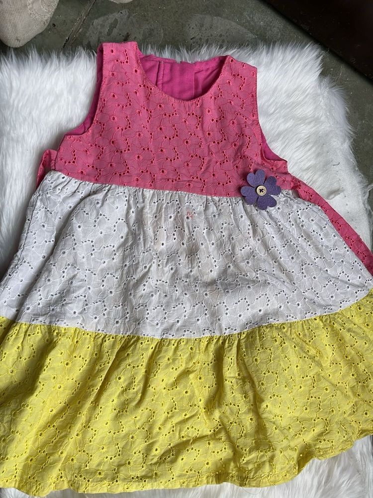 Adorable Baby Girl's Colorful Dress