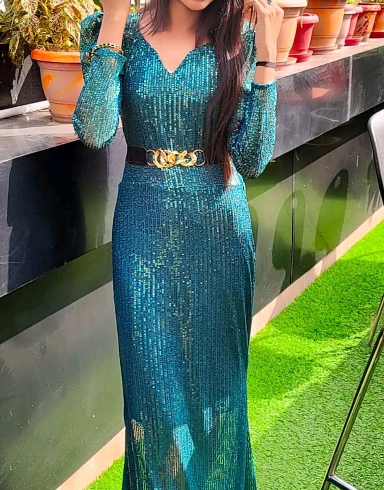 Glittered Women's Prty Wear Dress