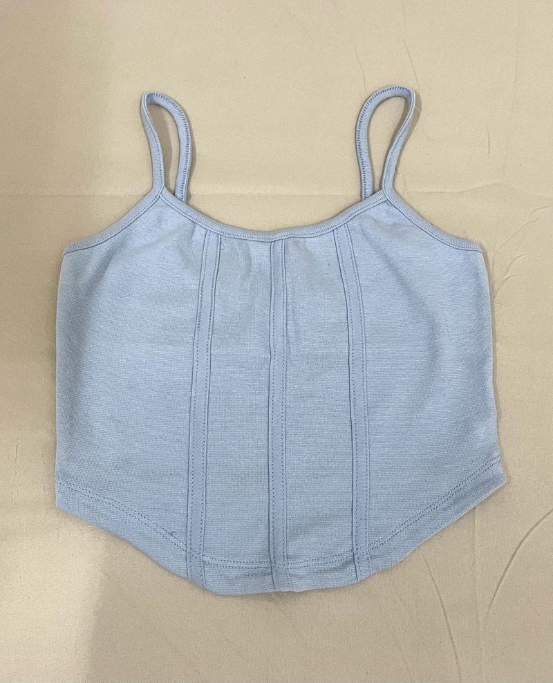 Baby Blue Corset Tank Top