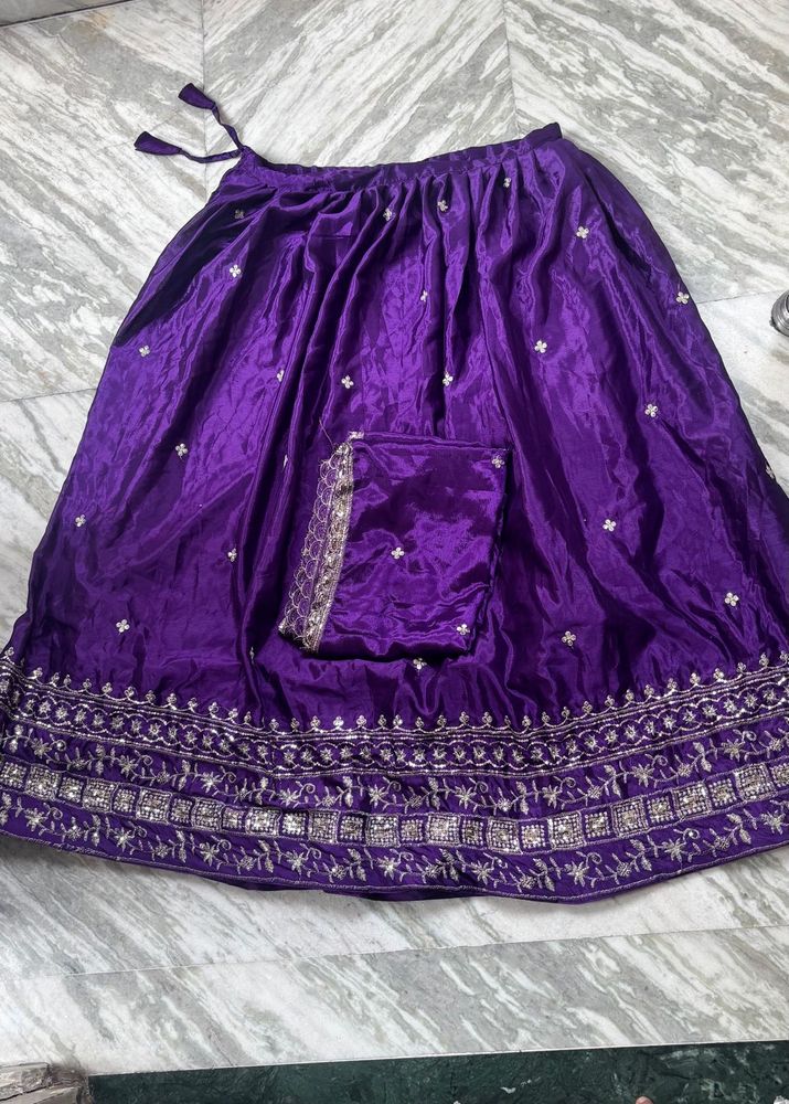 Beautiful Purple Embroidered Lehenga