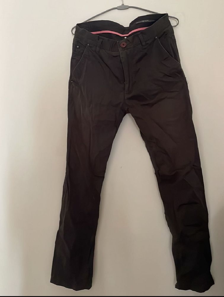 Dark Brown Casual Pants
