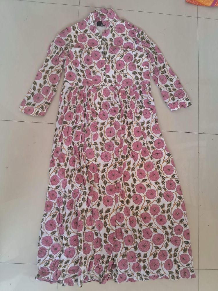 Beautiful Pink Floral Kurta