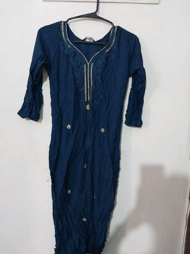 Elegant Navy Blue Kurta