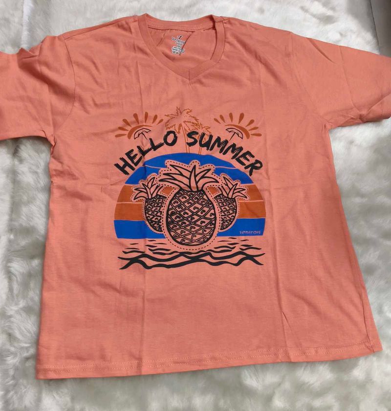 Hello Summer Graphic Tee For Boys