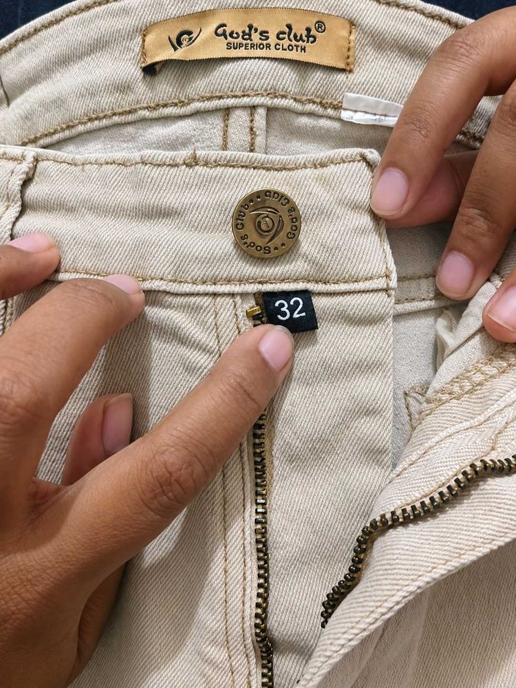 God's Club Beige Pants Size 32