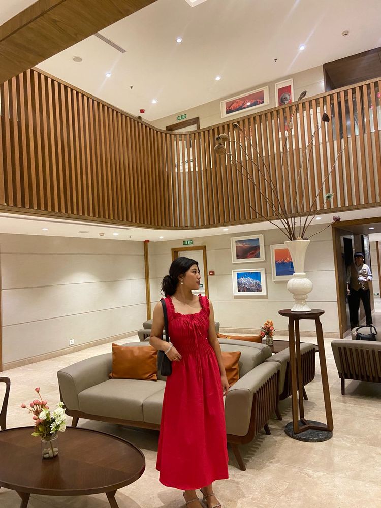 Red Sundress with Ruffle Straps