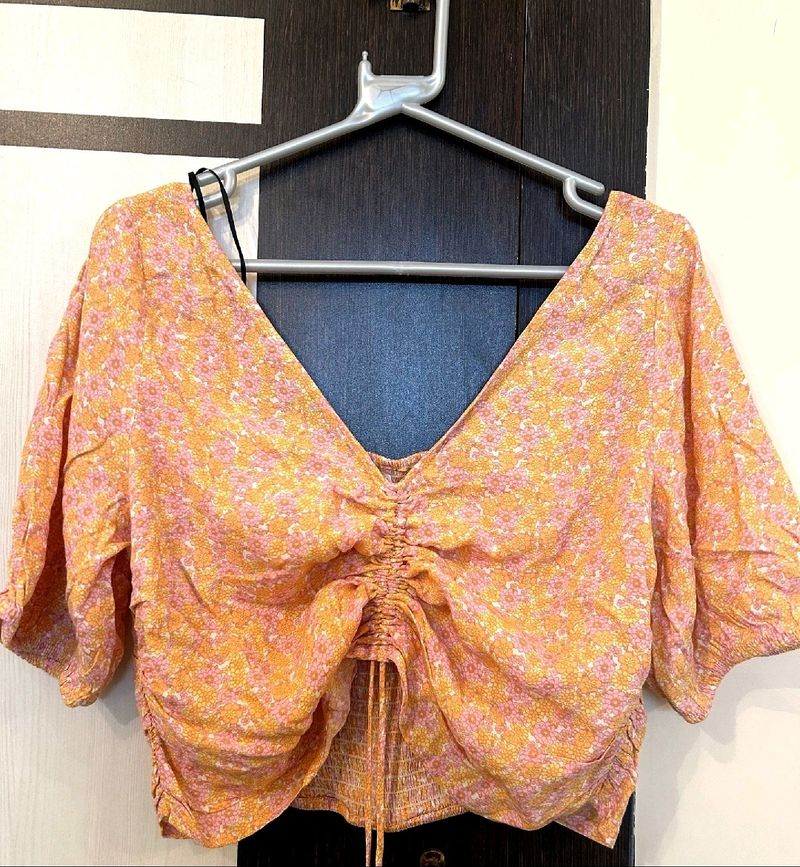FLORAL CROP TOP H&amp;M