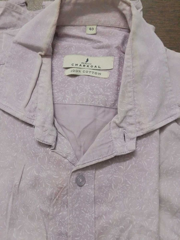 Men's Charcoal Cotton Shirt