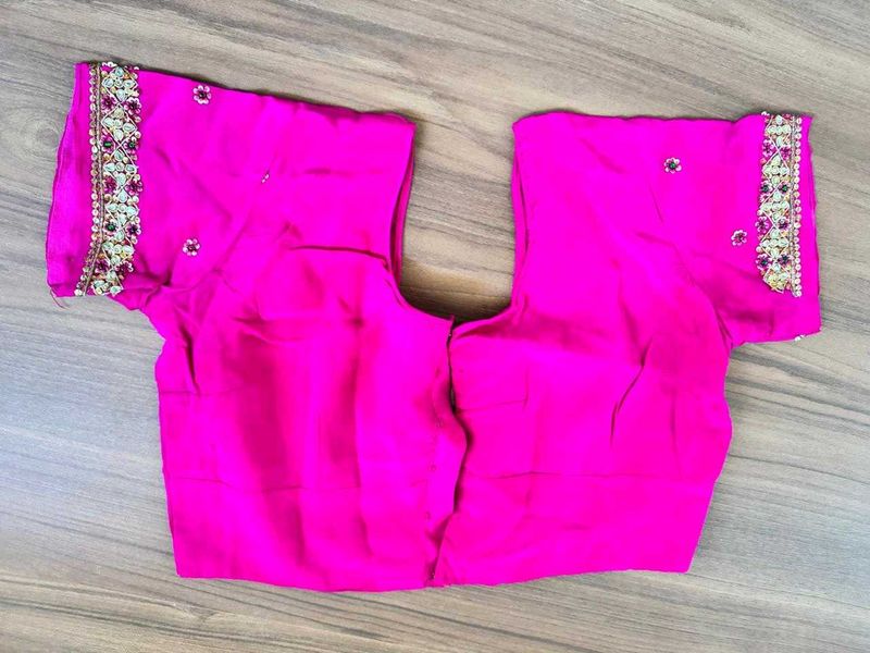 Raspberry Pink Embroidered Blouse