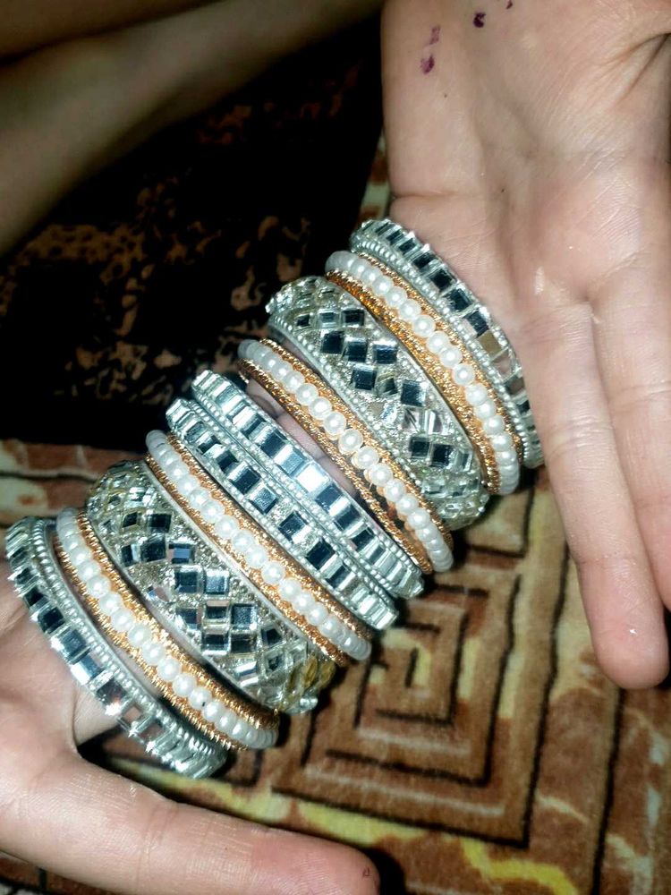 Sparkling Stackable Bangles Set 10