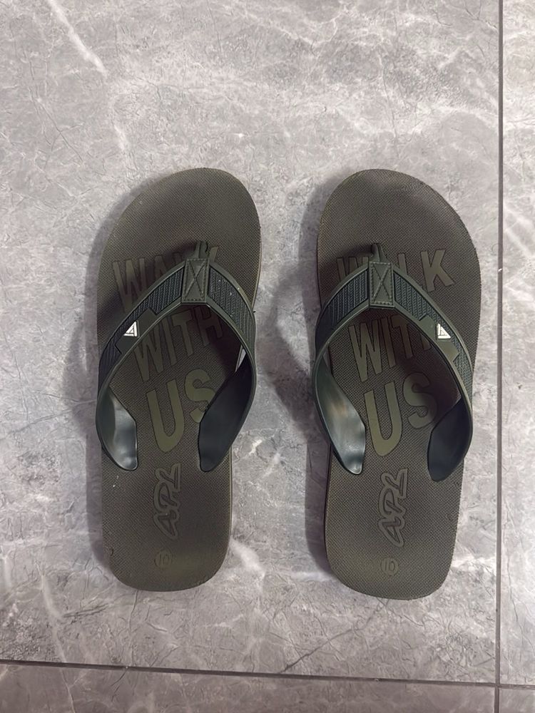 APL Olive Green Flip Flops