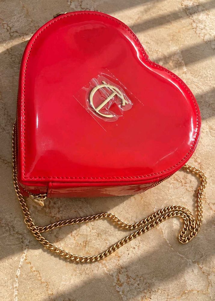 Charlotte tilbury Red Heart Shaped Sling bag