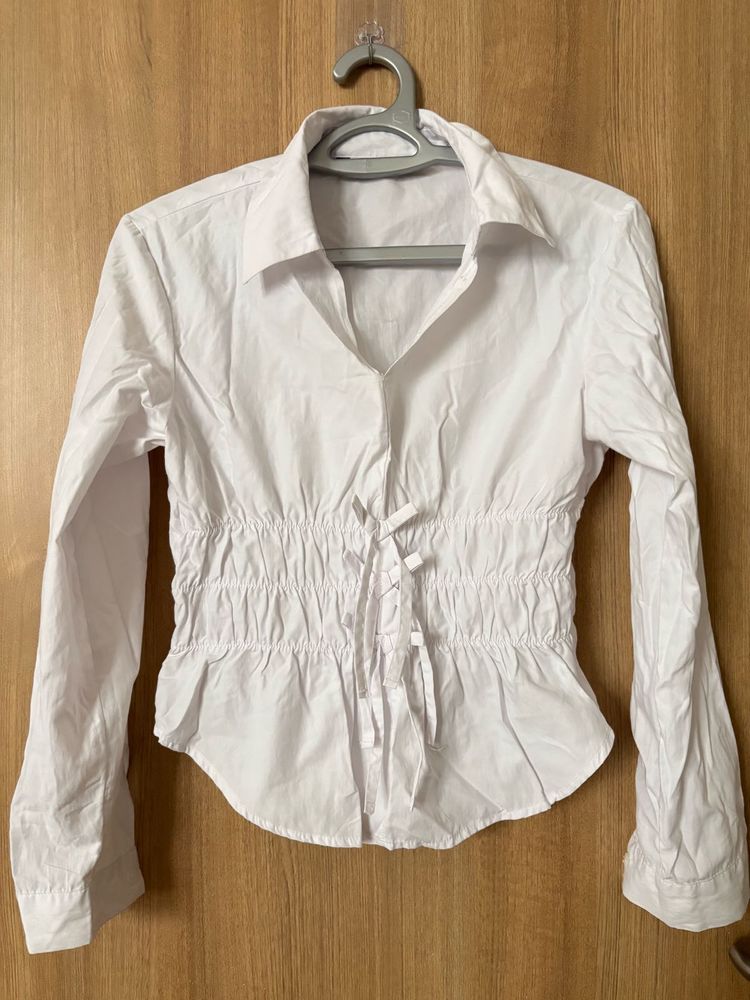 White Smocked Blouse